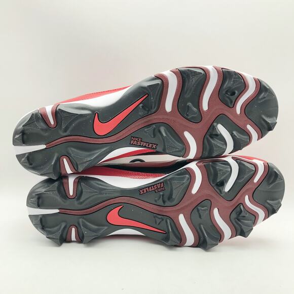 Nike Men's Alpha Menace 4 Shark Football Cleats Size 10.5 Red White NWOB - Picture 10 of 11